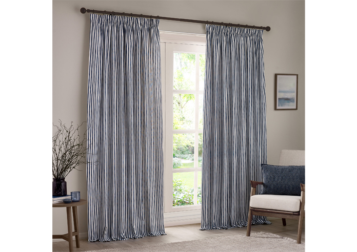 Hebden Pencil Pleat, Navy - Ready Made Curtains - Image 7